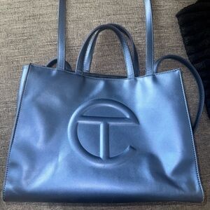 Telfar Metallic Blue Tote Bag